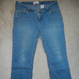 Levi's 18W Low Rise Bootcut Medium Wash Stretch Jeans Belted Pockets Button Zip